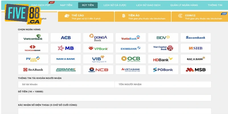 rut-tien-five88-tai-khoan-ngan-hang